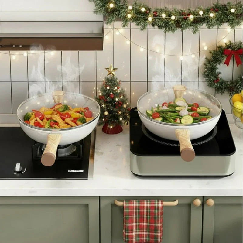 TerraCeram keramisk non-stick panne 30 cm dyp for gass- og induksjonstopp