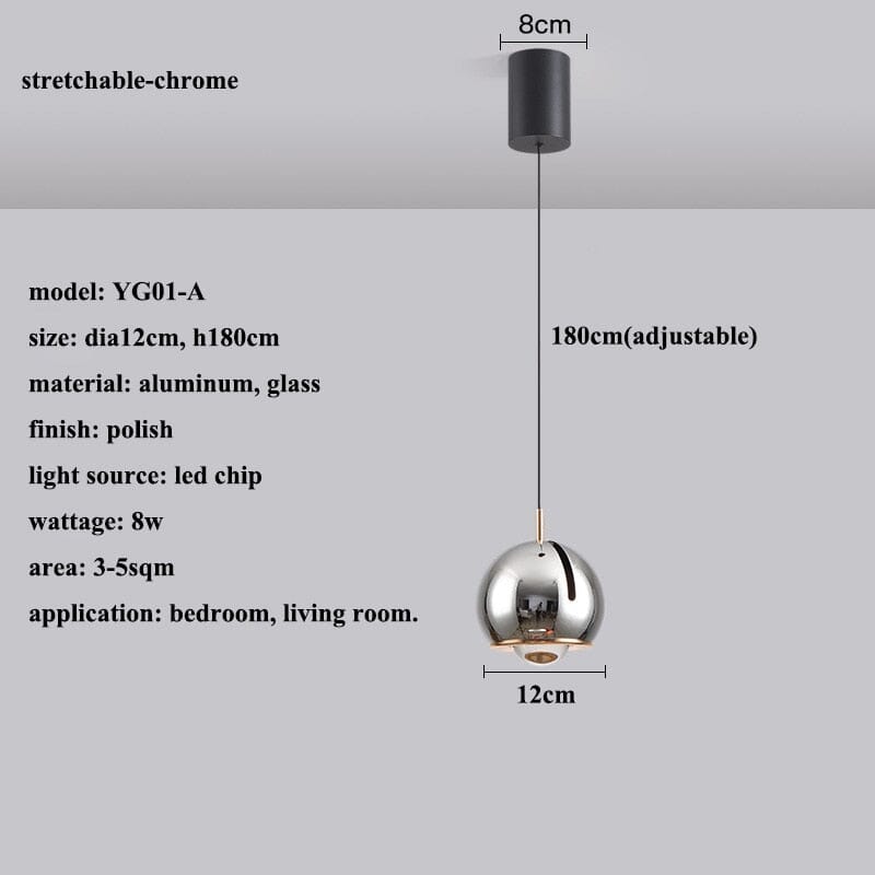 AstraLume Regulowana Kątowo Lampa Wisząca LED ściemnialna