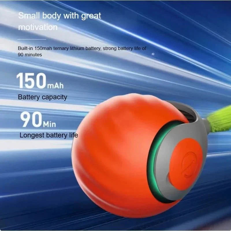 PawNova Interactive Rolling Toy USB Rechargeable With Faux Tail for Pets