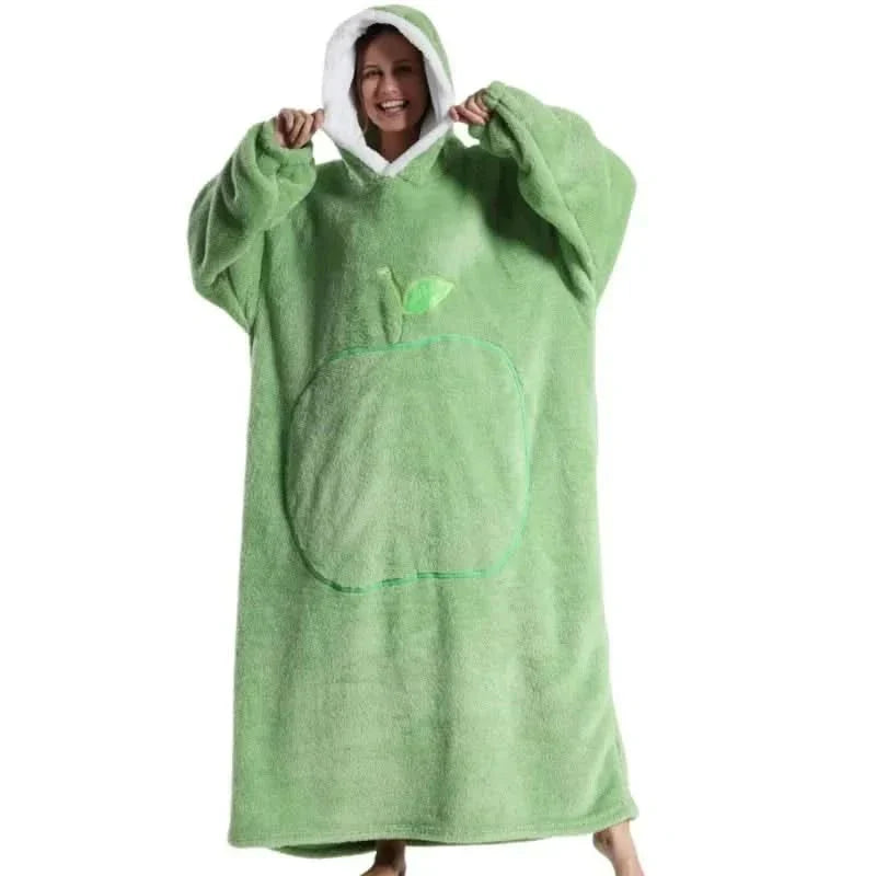 Bluza z polaru oversize z przytulnym kapturem dla maksymalnego komfortu w domu