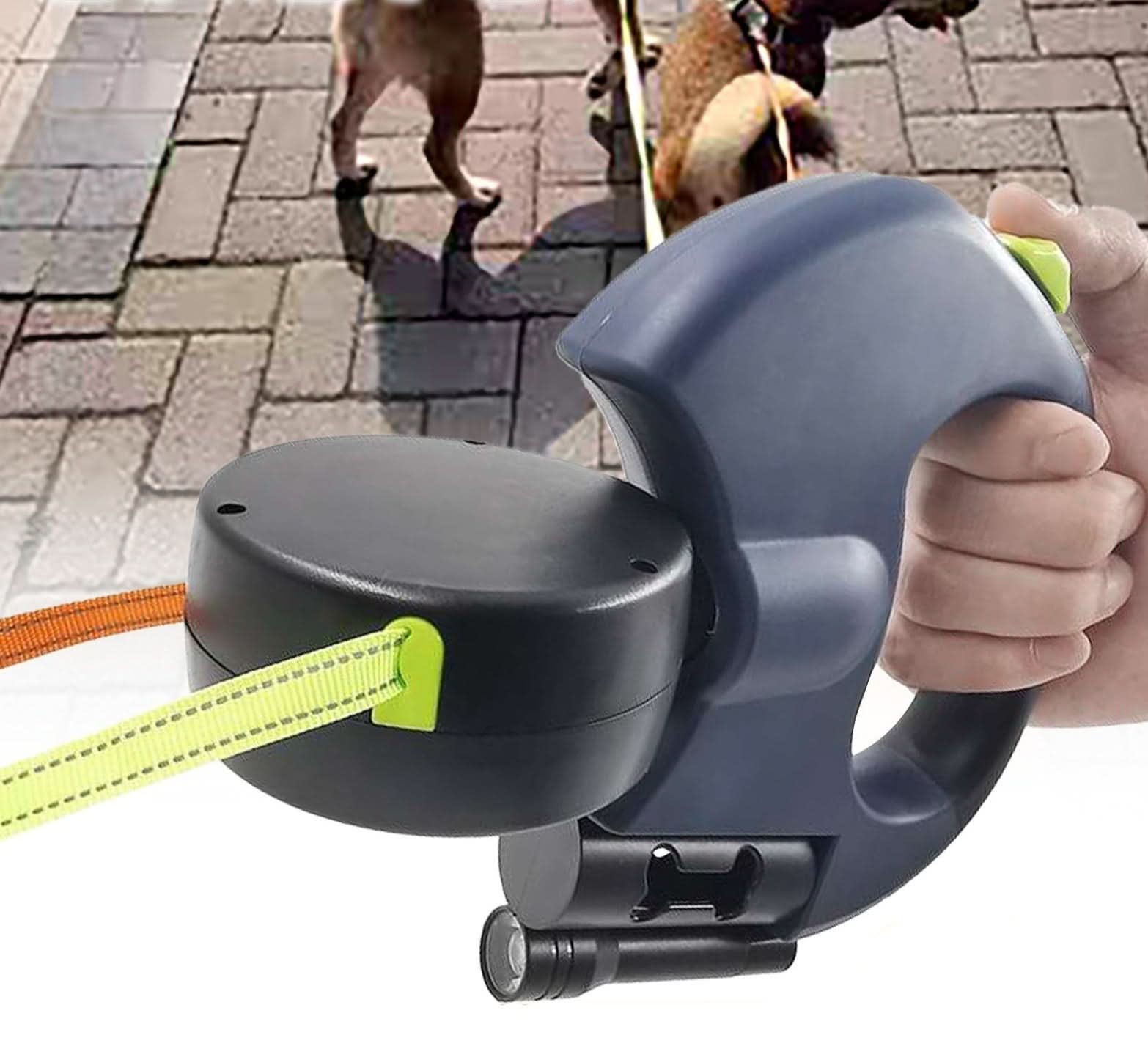 TrailMate Duo İki Köpekli Entegre Fenerli Geri Çekilebilir Tasma