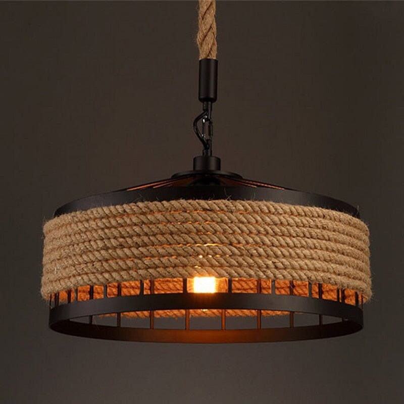 Ropehaven Lampa Wisząca z Metalowym Kloszem w Stylu Vintage z Efektem Postarzania