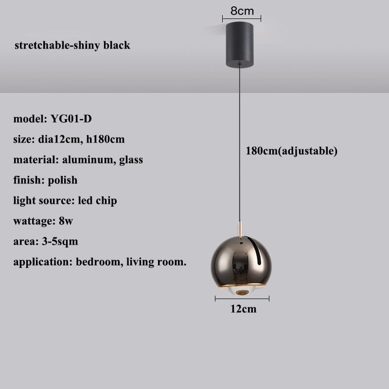 AstraLume Regulowana Kątowo Lampa Wisząca LED ściemnialna