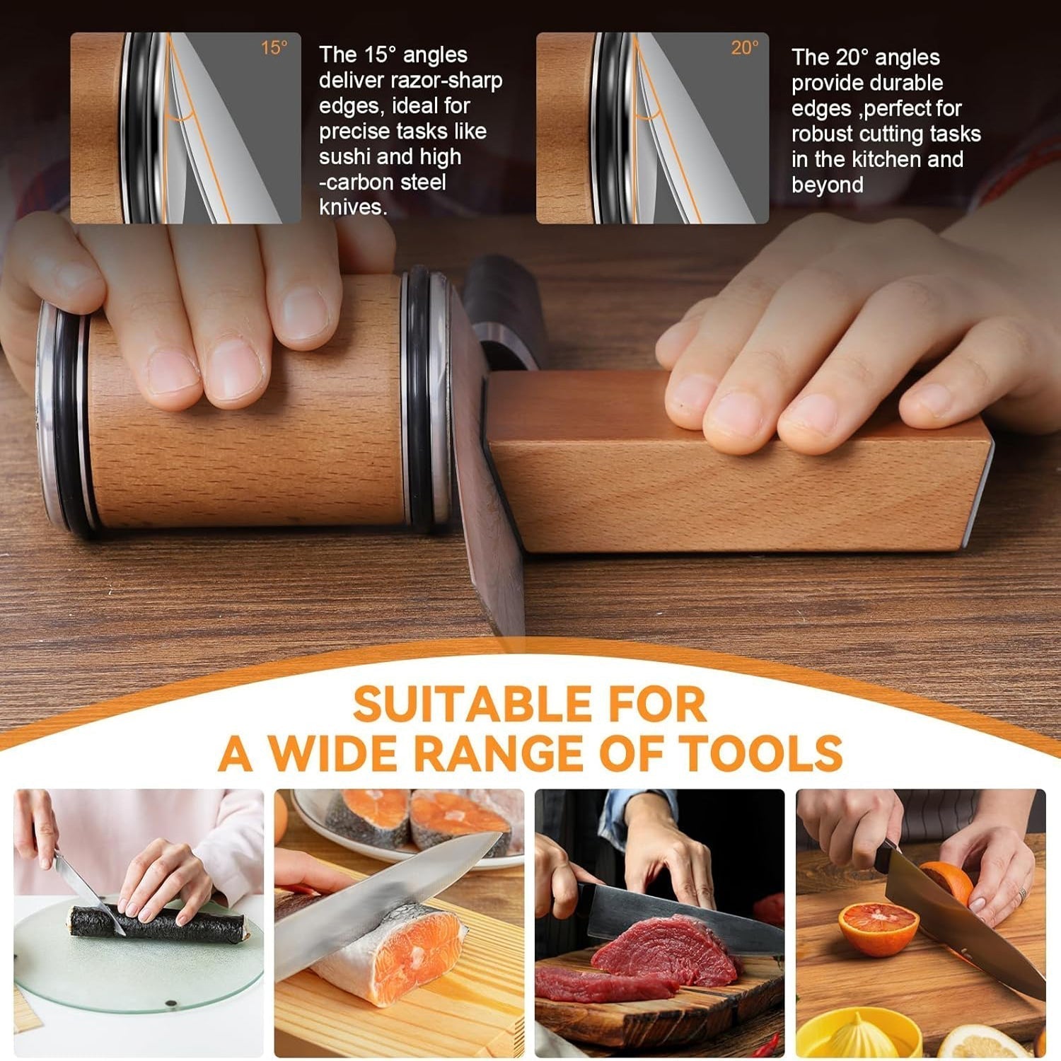AstraSharp Diamond-Coated Knife Sharpener for Precision