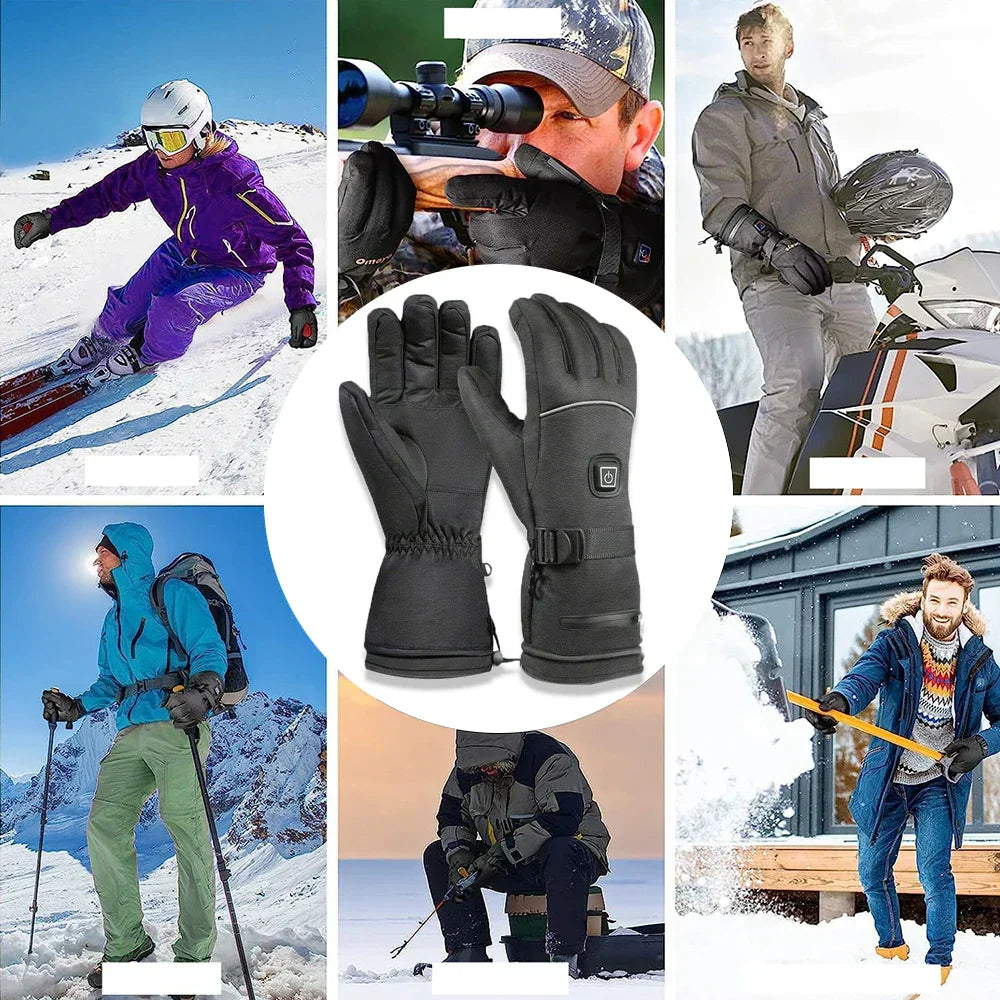 Beheizbare Motorradhandschuhe – Winterwasserdicht, Touchscreen-fähig, wiederaufladbare Thermohandschuhe