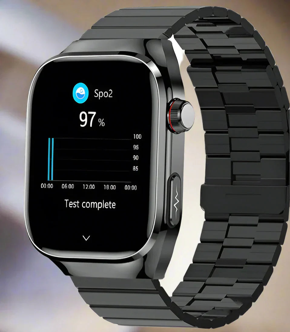 Maxwell Health Smartwatch – Blodsukker, Urinsyre, EKG+PPG og Bluetooth-opkald