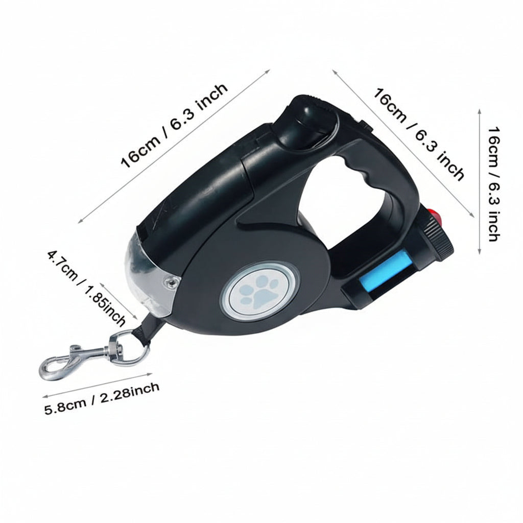 LumaStride LED hundebånd med innebygd lommelykt for trygge natturer for hundeeiere
