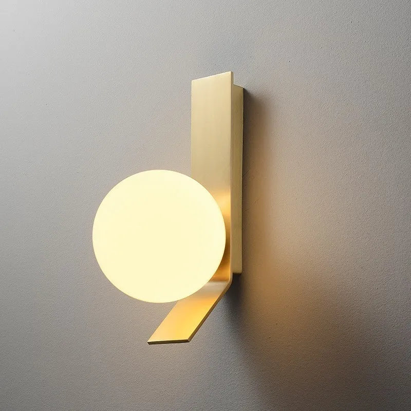 Aurelia Forgyllet glassstein vegglampe med LED G9-pære