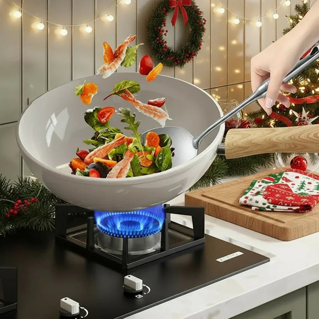 TerraCeram keramisk non-stick panne 30 cm dyp for gass- og induksjonstopp