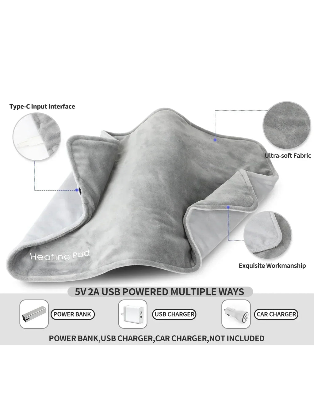 USB 5V Electric Heating Pad – Instant Relief for Cramps & Back Pain