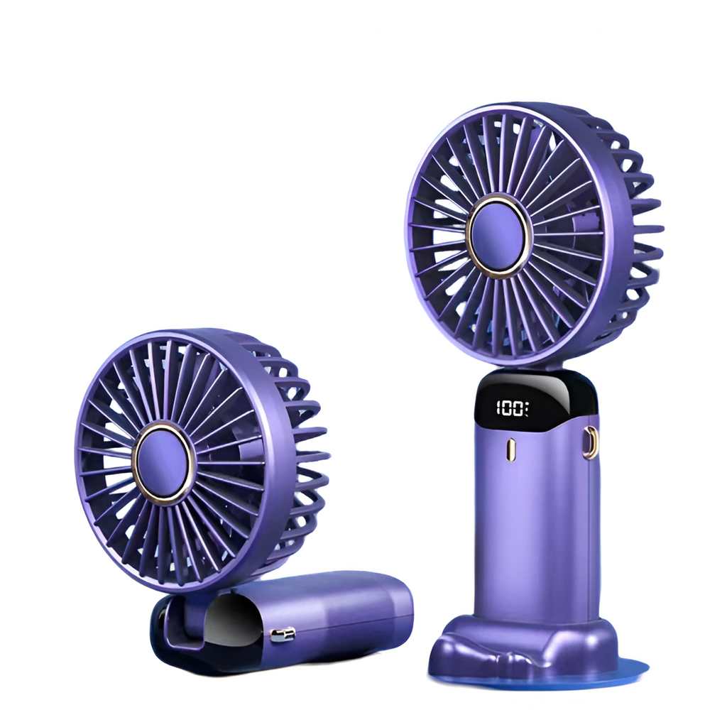 Genopladelig håndholdt ventilator