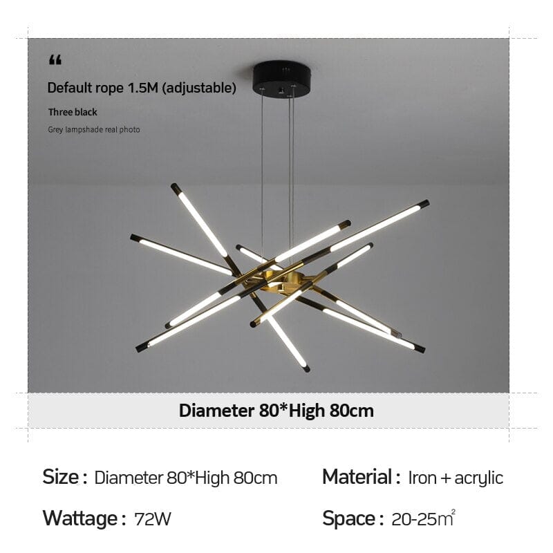 Lustre en fer angulaire Nexa Elite Éclairage