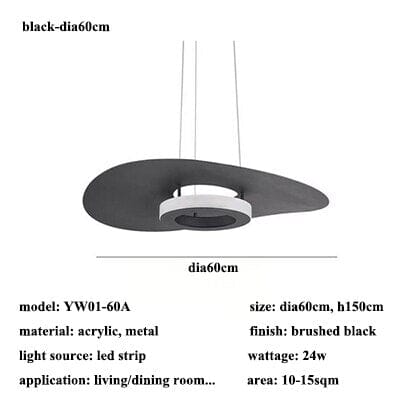 NovaLume LED Rund Aluminium Pendellampe med glasskjerm