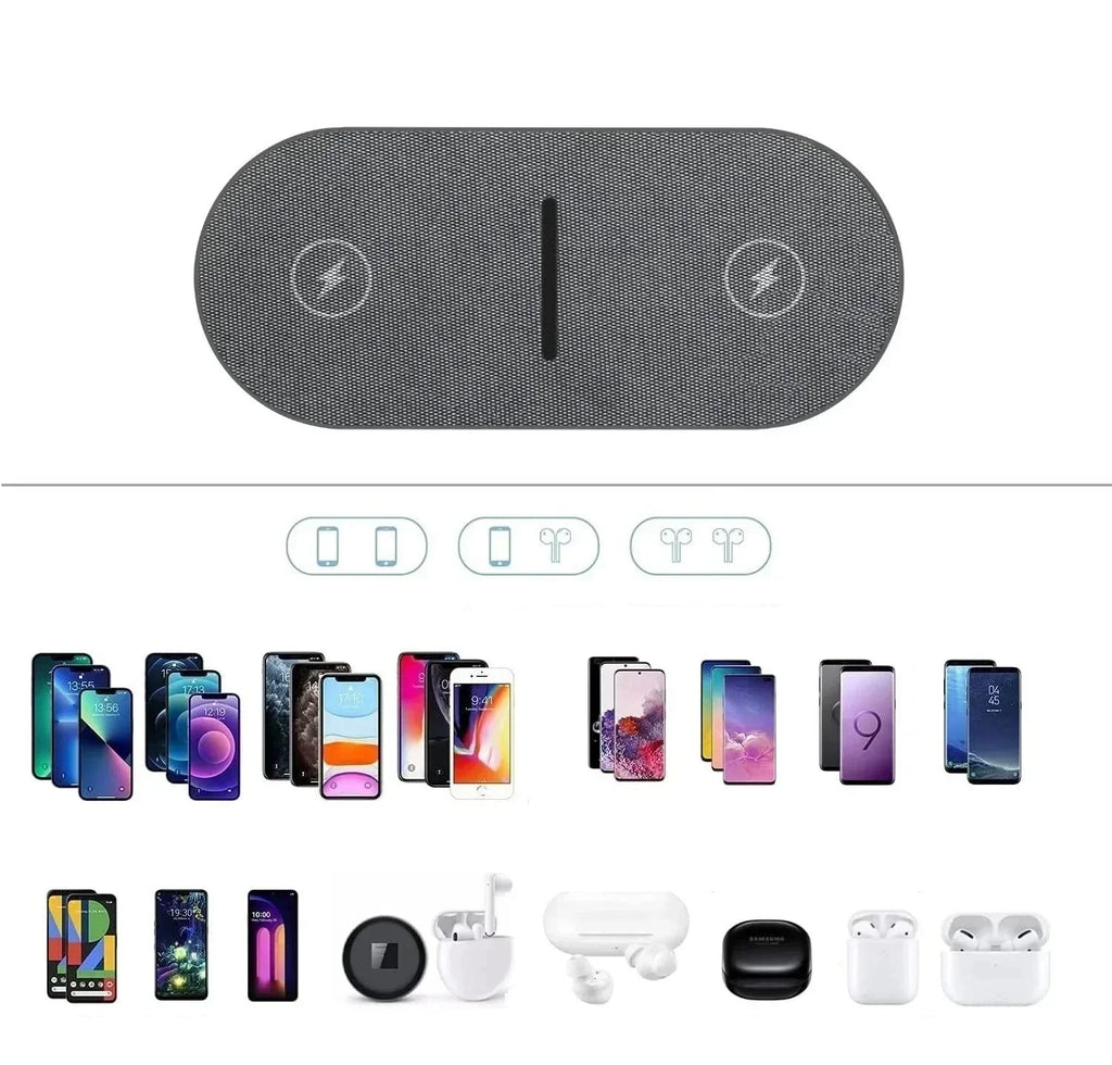 Kyvera | Dual 40W kabellose Ladestation für iPhone und AirPods | Orntli
