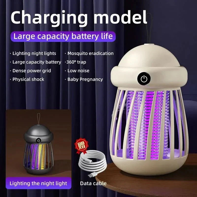 NovaGuard Myggdreperlampe med 395 nm UV-lys og 3000 V støt for hjemmebruk