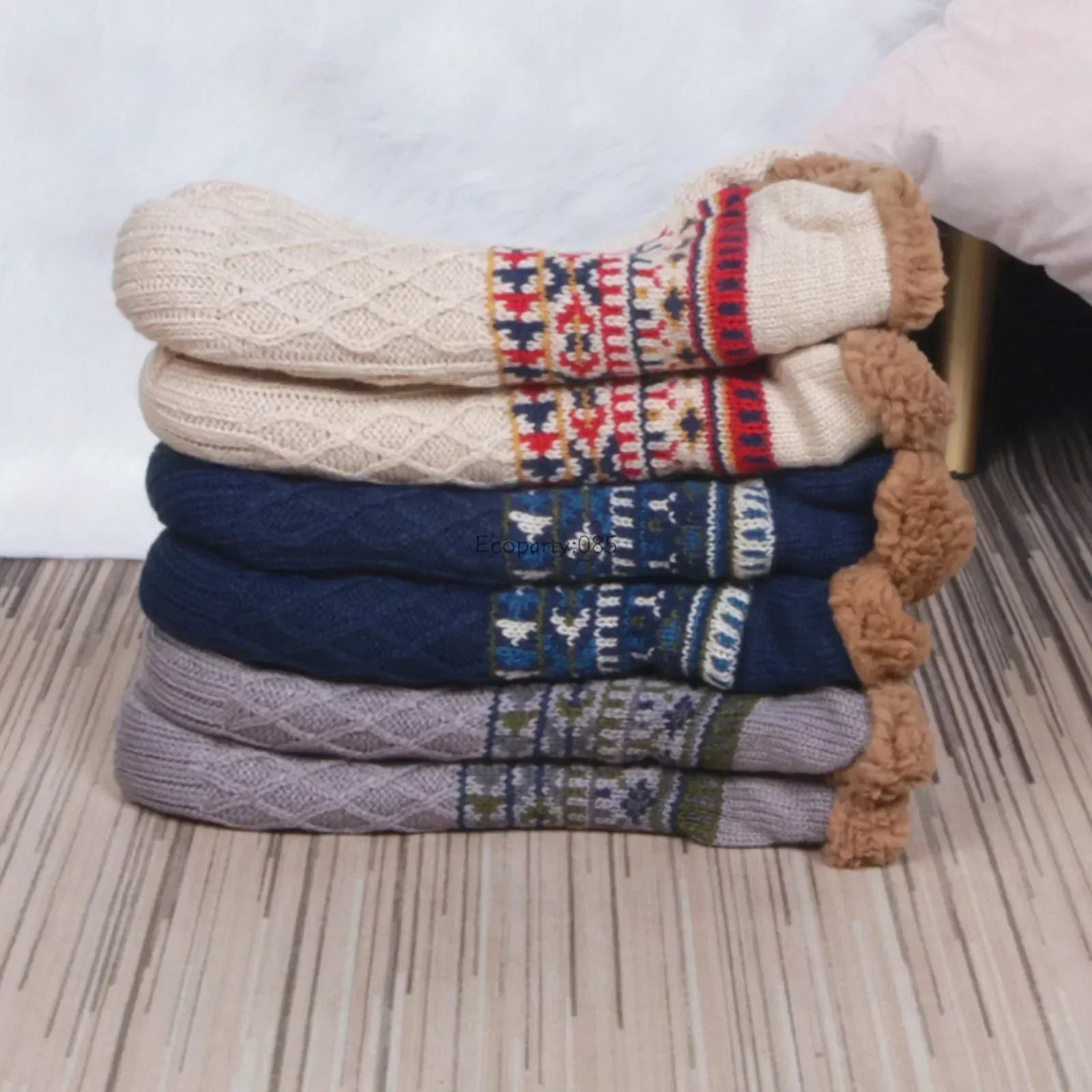 CozyStep Rutschfeste Yoga- und Schneesocken | Warme Unisex-Hausschuhe für Herbst und Winter