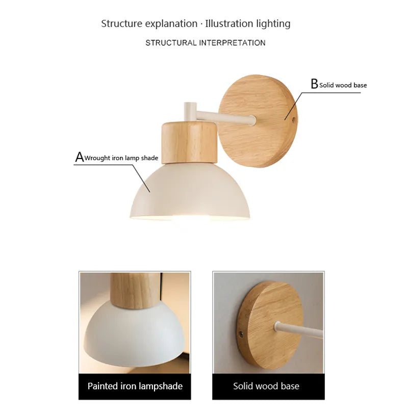 Liora Northwind Fugleformet silhuett Nordisk tre vegglampe med justerbar LED-arm