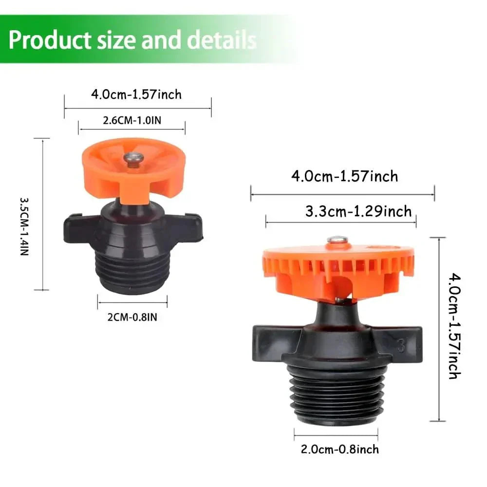 AeroFlow 360 Degree Sprinkler Head Rotating For Home Gardeners With Even Watering