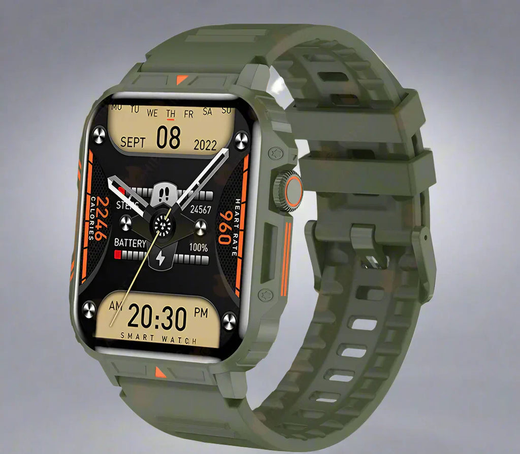 Apollo 2024 vojenské chytré hodinky – Bluetooth volání, fitness tracker a vodotěsnost IP68