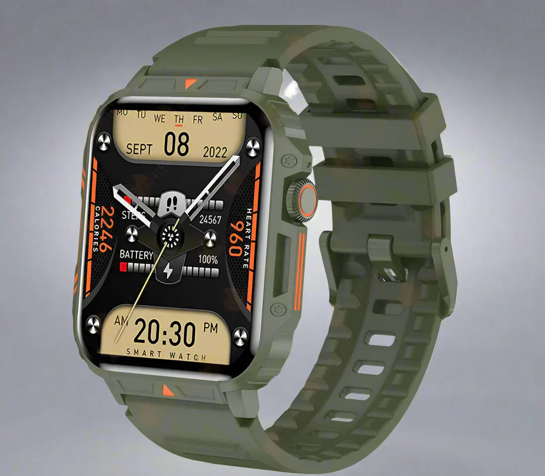Apollo 2024 vojenské chytré hodinky – Bluetooth volání, fitness tracker a vodotěsnost IP68