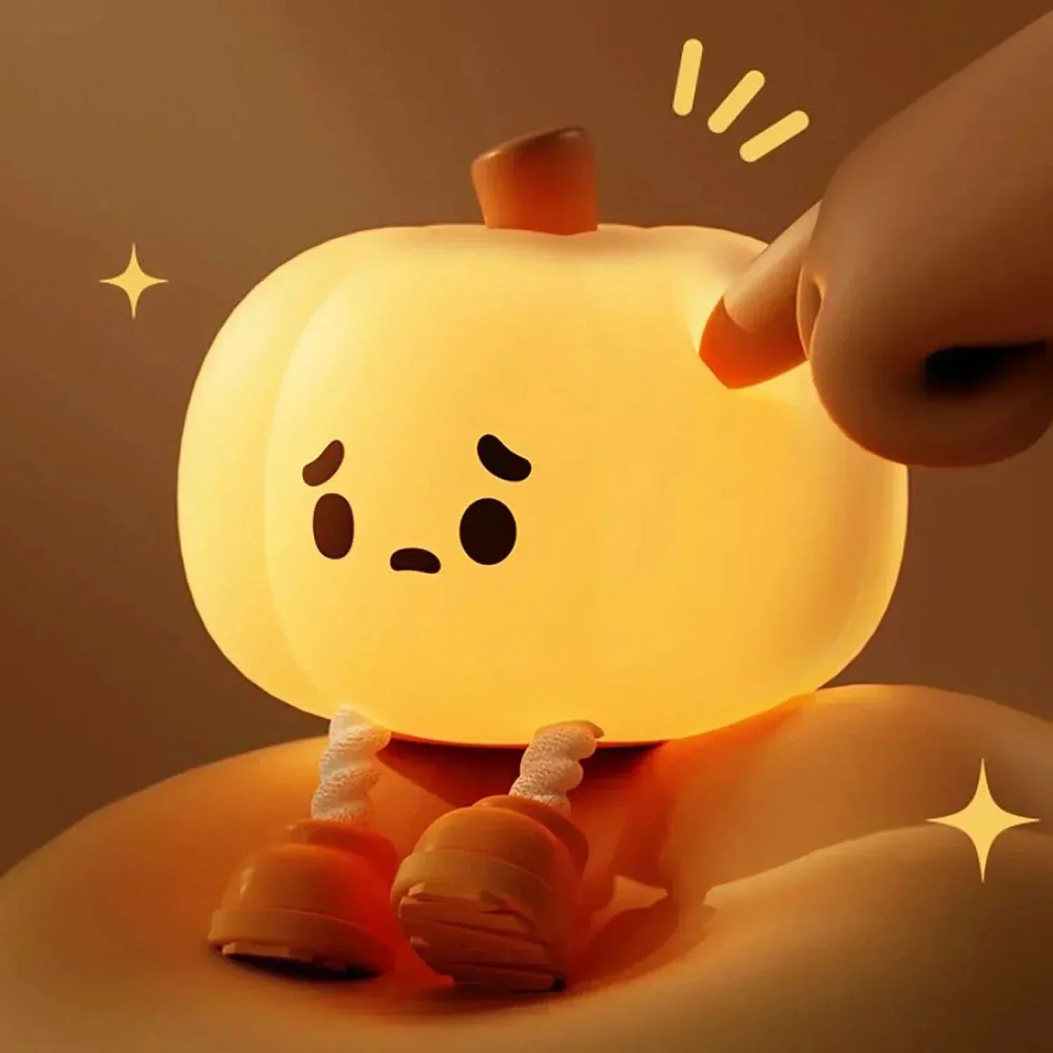Podzimní dýňová noční lampička pro děti s uklidňujícím světlem pro klidný spánek