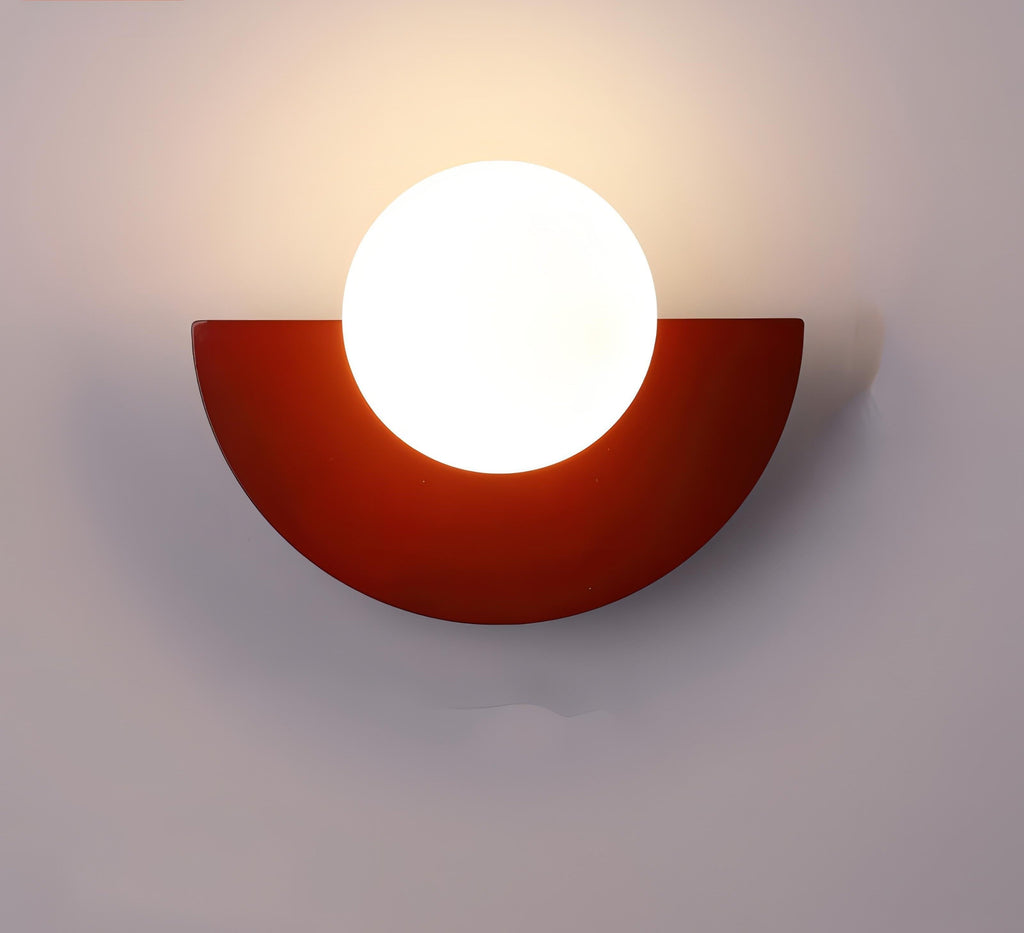 Asterra Semi Circular Wall Lamp In Six Contemporary Colors