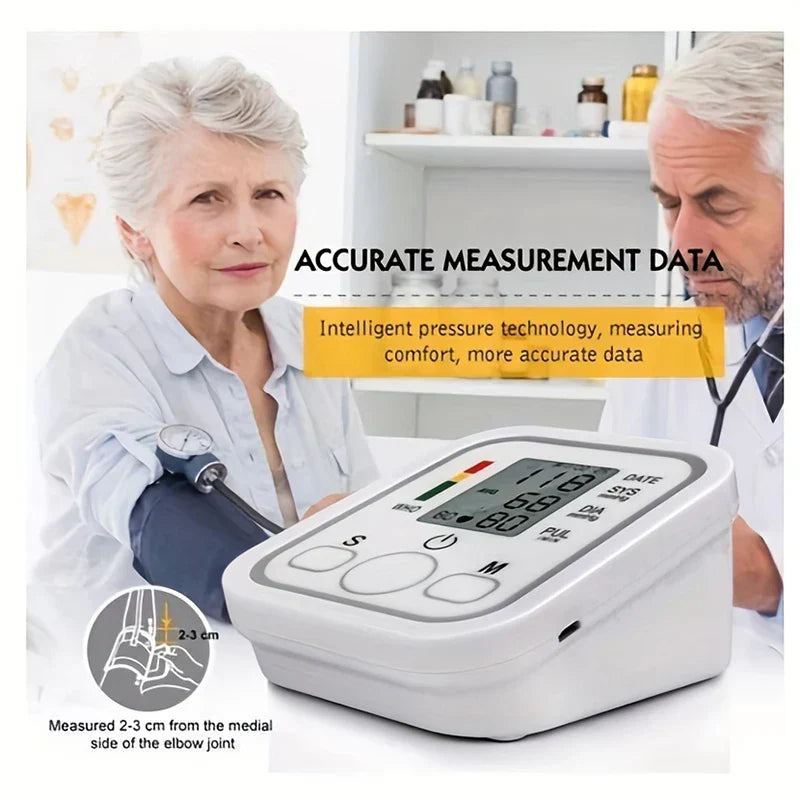 Blodtryksmåler - Automatisk overarms tonometer | Digital blodtryksmåler sphygmomanometer