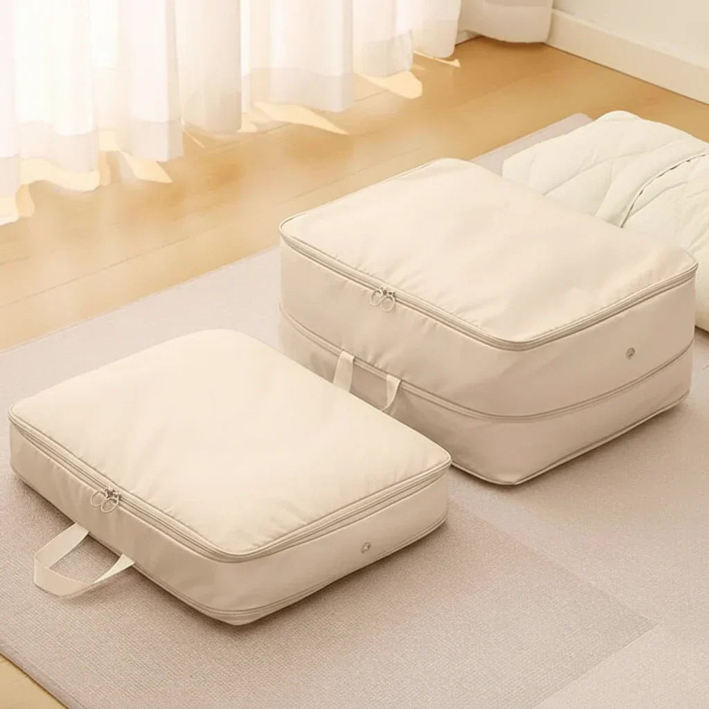 Saco de Compressão com Fecho Duplo para Roupas e Edredões Impermeável e à Prova de Poeira para Viagem
