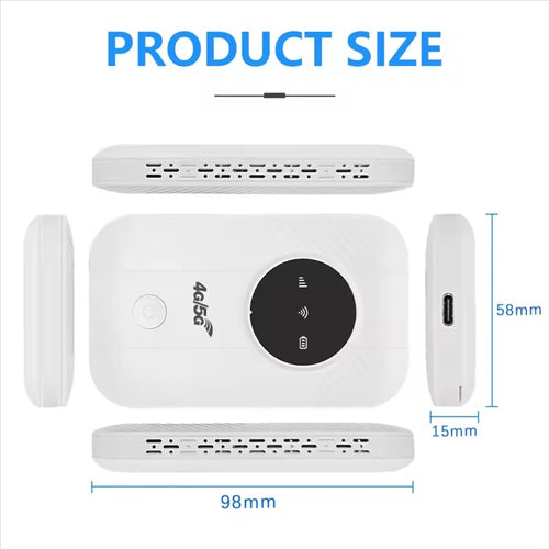 Pocket WiFi-router 4G 5G bærbar højhastighedsinternet overalt