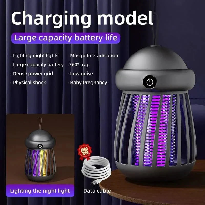 NovaGuard Myggdreperlampe med 395 nm UV-lys og 3000 V støt for hjemmebruk