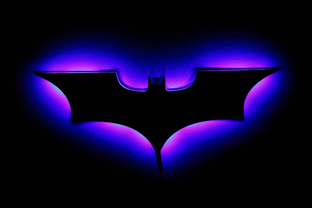 Luz de pared LED de Batman con control remoto inalámbrico y cambio de color