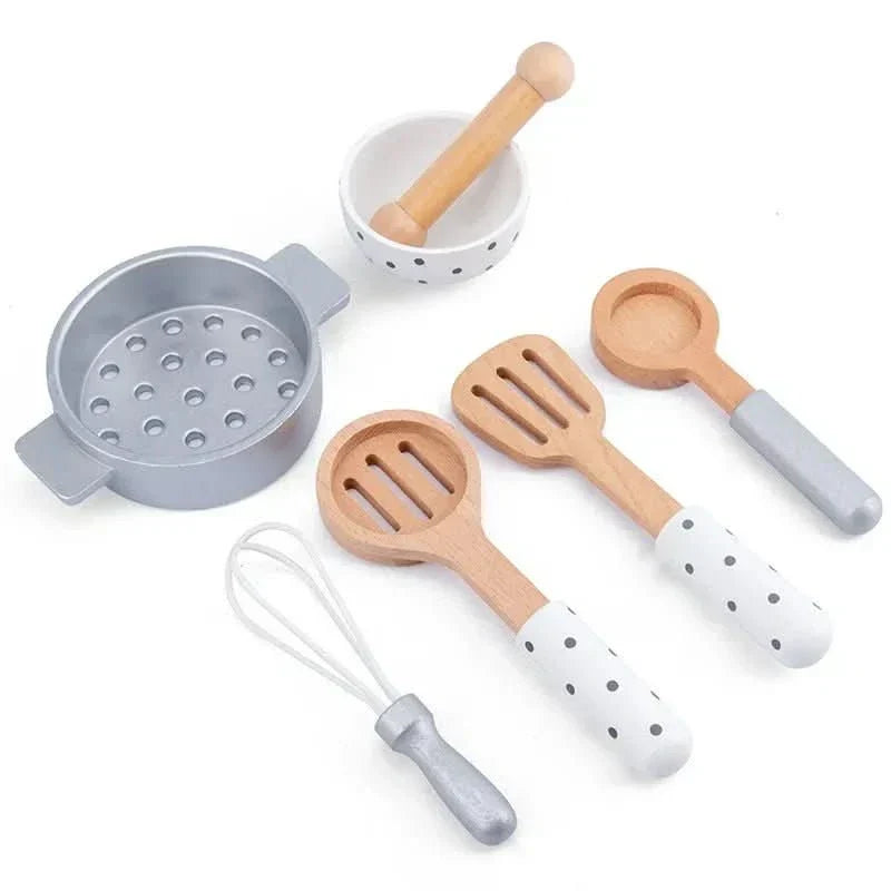 Cucina Giocattolo in Legno WhittleCraft con Frullatore, Tostapane e Macchina del Caffè per Bambini