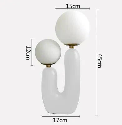 AuroraLume bordlampe med doble G9 LED-pærer og opp/ned skjerm
