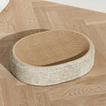 NuzzleNest Braided Oval Sisal Cat Lounger For Scratching And Cozy Sleep For Cats