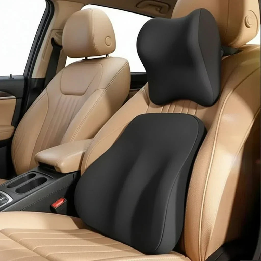 NovaNest Minne-skum Bilhodepute for Ergonomisk Korsrygg- og Reise Komfort