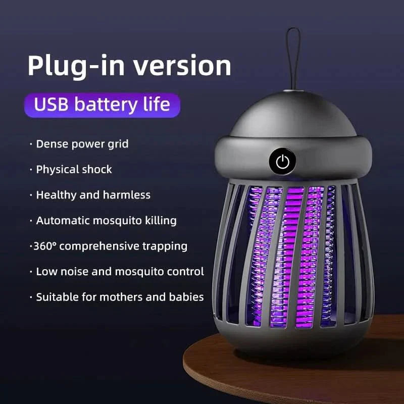 NovaGuard Myggdreperlampe med 395 nm UV-lys og 3000 V støt for hjemmebruk