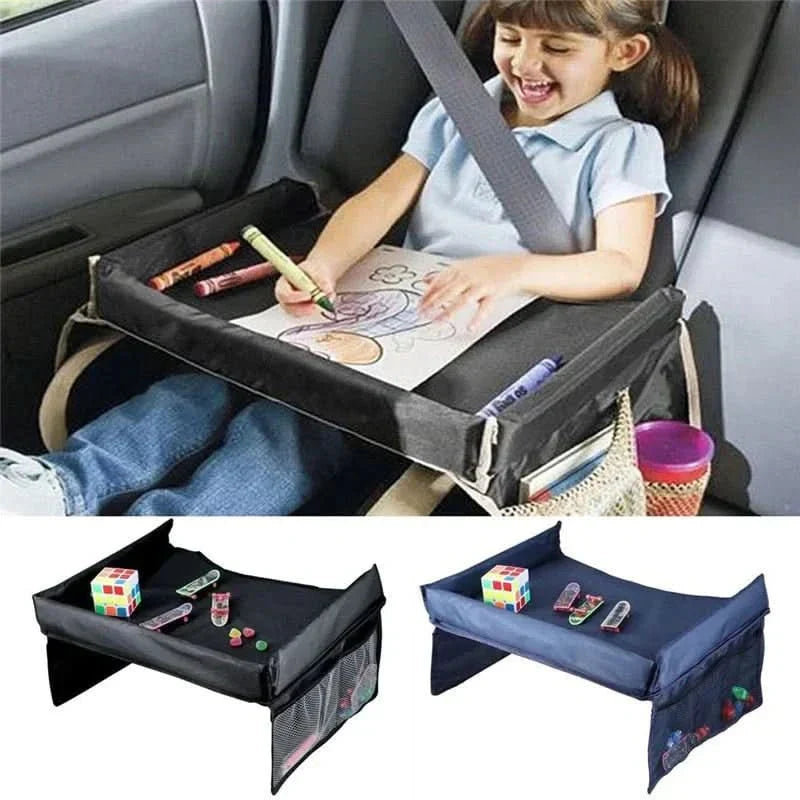 VoyageMate Kids Travel Tray for Snacks and Games, Stable Car Companion