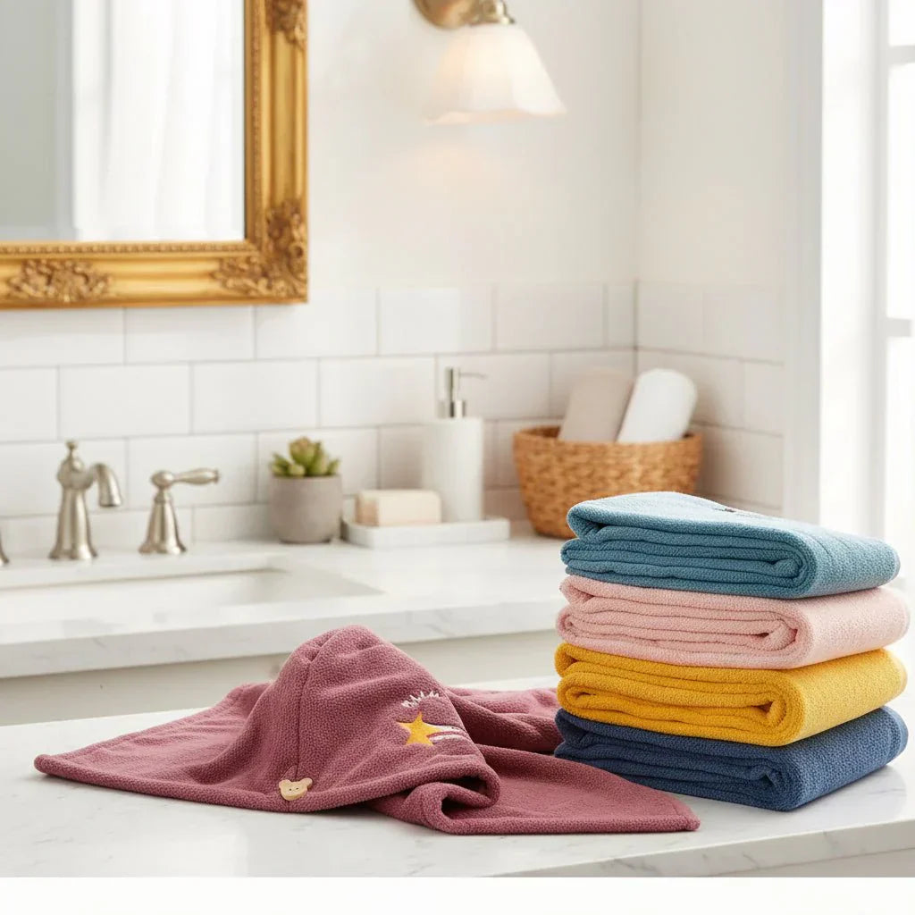 TOWELLIVA Turbante Asciugatura Rapida per Capelli da Donna e Ragazze