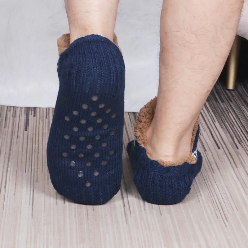 CozyStep Rutschfeste Yoga- und Schneesocken | Warme Unisex-Hausschuhe für Herbst und Winter