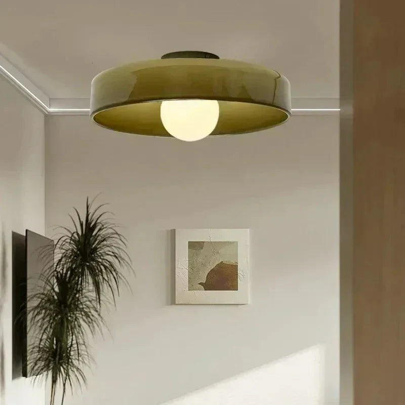LumaGlint nordická skleněná stropní lampa pro moderní domovy s teplou atmosférou