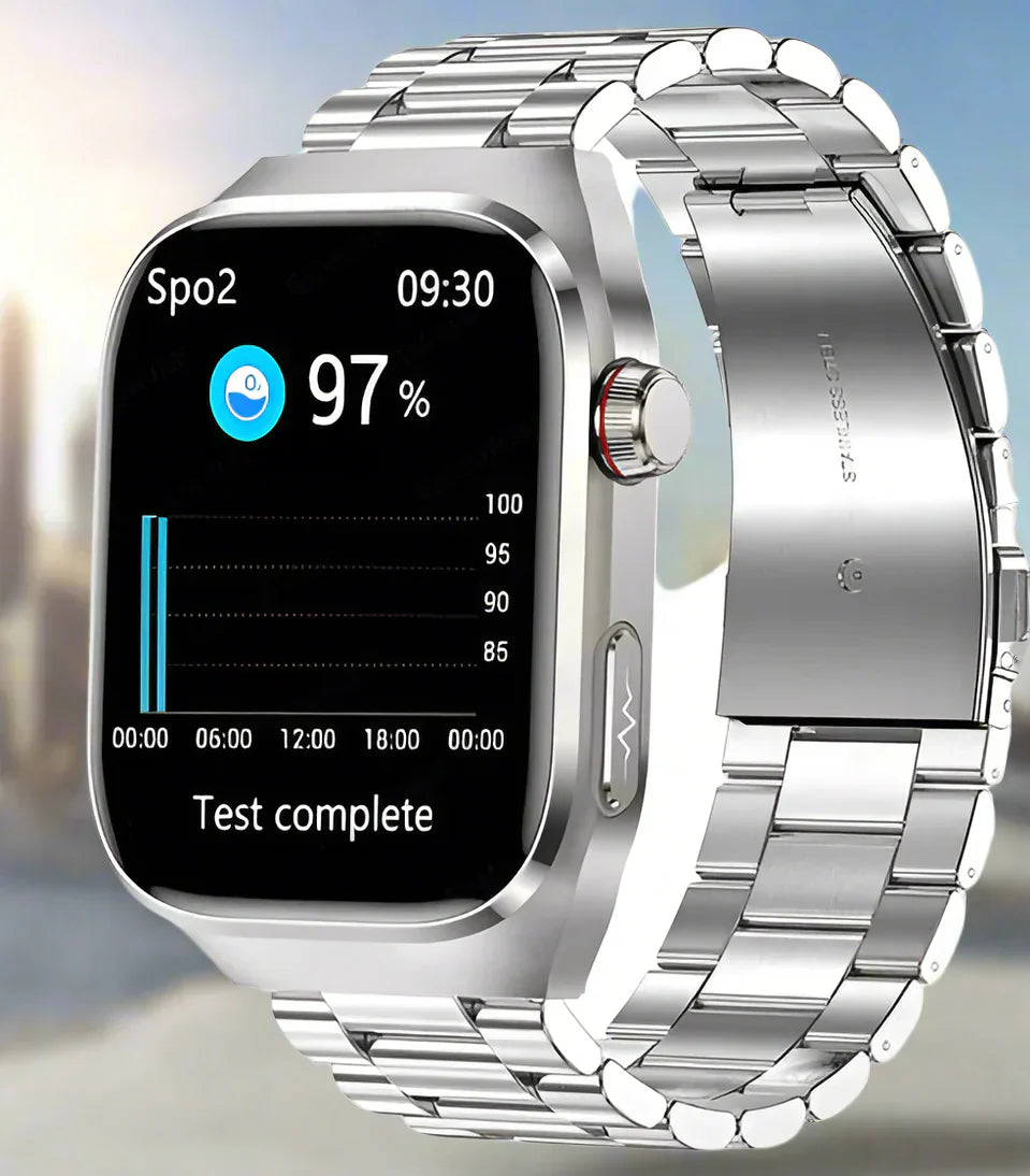 Maxwell Health Smartwatch – Blodsukker, Urinsyre, EKG+PPG og Bluetooth-opkald