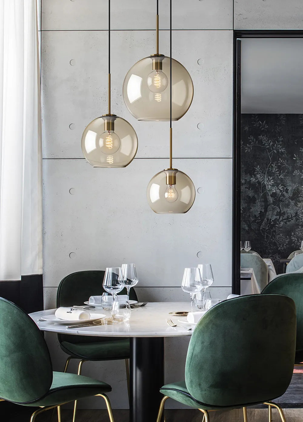 Skleněné závěsné svítidlo v severském průmyslovém stylu, moderní luxusní LED