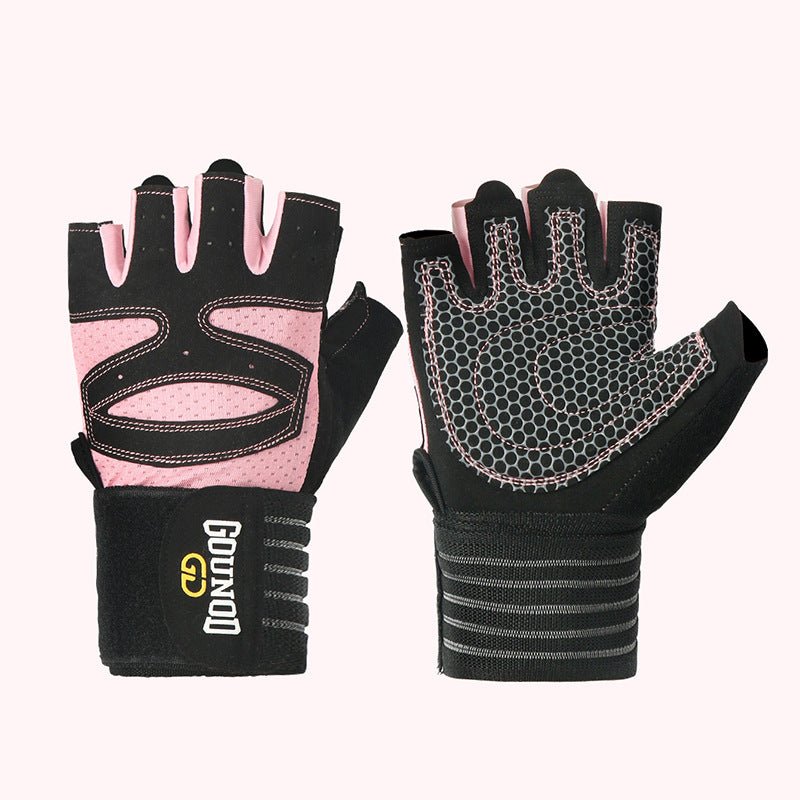 Breathable Non Slip Grip Fitness Gloves With Wrist Support For Athletes By GripForge