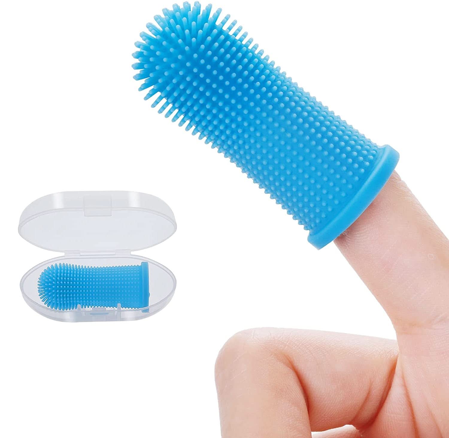 NovaPaw 360 silikonfinger-tannbørste for hunder trygg tannpleie