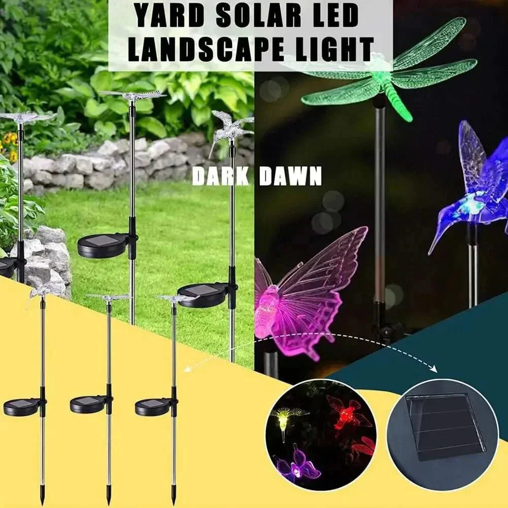 AuroraLeaf Sommerfugl LED hage lampe Magisk utendørsbelysning for hageentusiaster