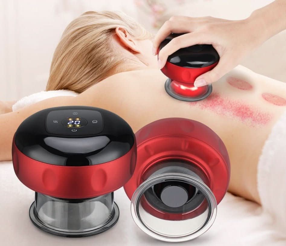 VitalFlow Elektrisches Schröpfset gegen Cellulite mit verstellbarem Saugeffekt und Muskelentspannung