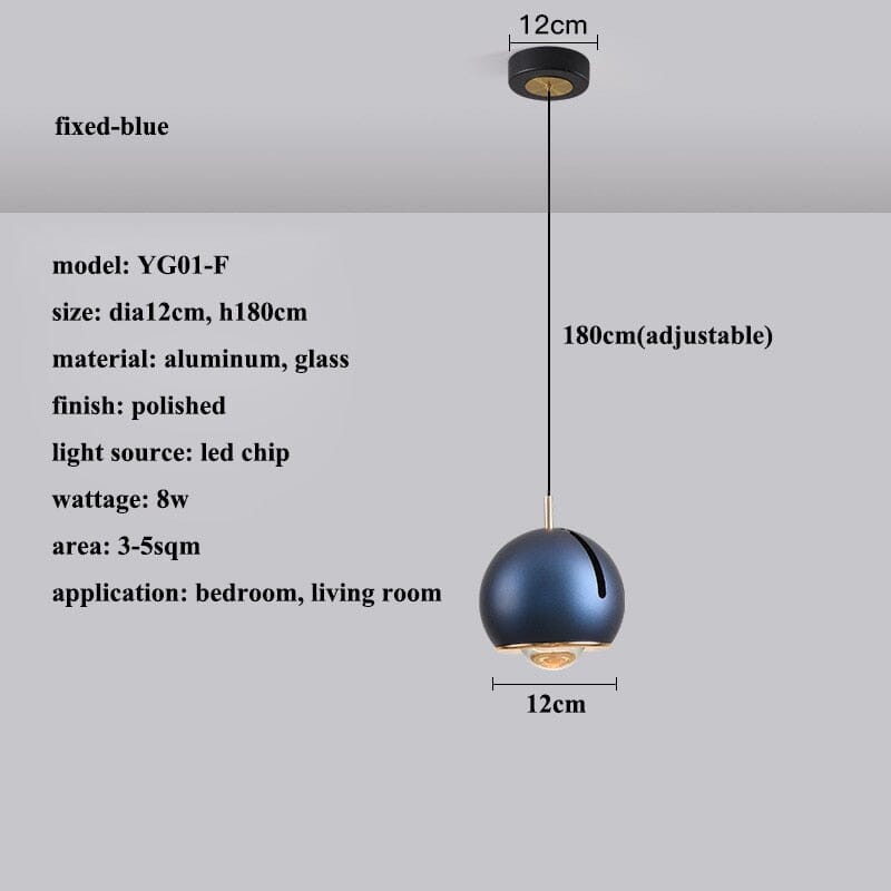 AstraLume Regulowana Kątowo Lampa Wisząca LED ściemnialna