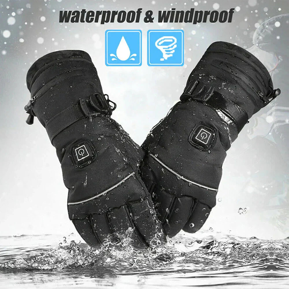 Beheizbare Motorradhandschuhe – Winterwasserdicht, Touchscreen-fähig, wiederaufladbare Thermohandschuhe