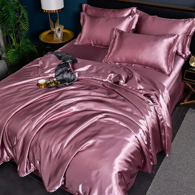 Lunara Satin Duvet Cover by Orntli Elegant Luxury Bedding