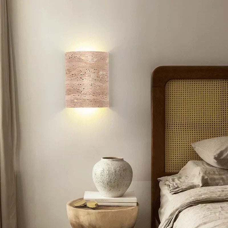 Lustra Sárga Travertin Fali Lámpa LED Világítással